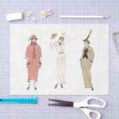 Franse Mode Dames Art Deco Decoupage Scraps II Tissuepapier (Craft)