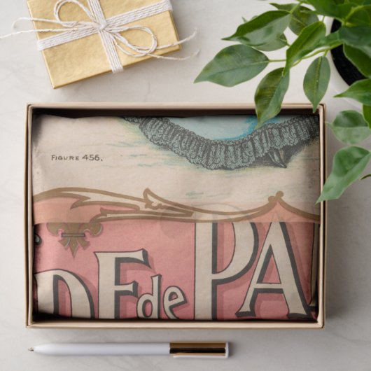  Franse Mode Ephemera ontkoppeling Tissuepapier (Geschenk)