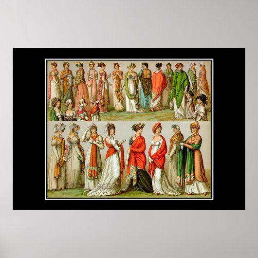 Franse Mode Vintage Poster (Voorkant)