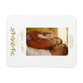 Franse Modern Elegant Chic-kerstfotoserie Magneet (Horizontaal)