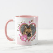 Franse Moeder Franse Bulldog Aangepaste Fotobeker Mok (Links)