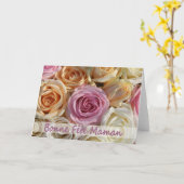 franse moederdag pastel - rozen kaart (Gele Bloem)