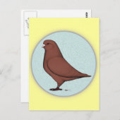 Franse Mondain Pigeon Circle Briefkaart (Voorkant / Achterkant)