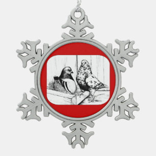 Franse Mondains 1981 Tin Sneeuwvlok Ornament