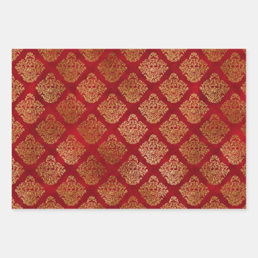 Franse motif-kleurencoördinaten 3 inpakpapier vel (Voorkant)