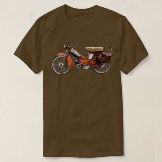 Franse Motobecane Moped T-shirt (Design voorkant)