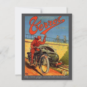 Franse motorfiets advertentie Briefkaart