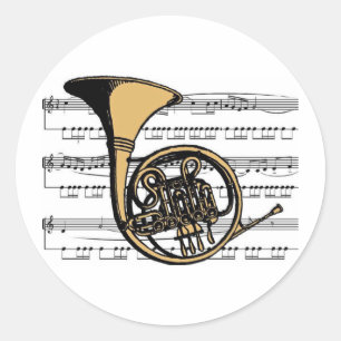Franse musical 06 B Ronde Sticker