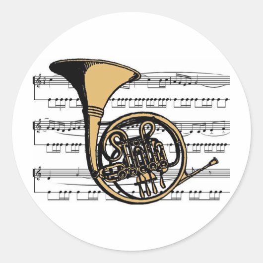 Franse musical 06 B Ronde Sticker (Voorkant)