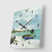 Franse muur-klok vierkante klok (Hoek)