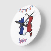 Franse muurklok ronde klok (Hoek)