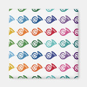 Franse muziek van Horn Colorful Fun Array Magneet (Voorkant)