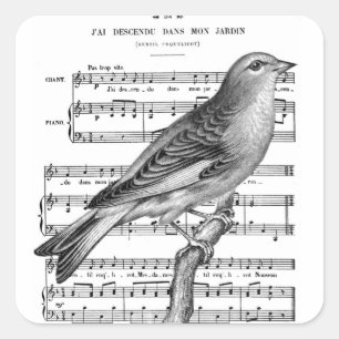 -Franse muziekwaddenkers Vierkante Sticker