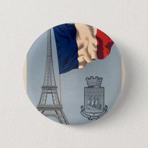  Franse nationale vlag- en oliefabriek Ronde Button 5,7 Cm
