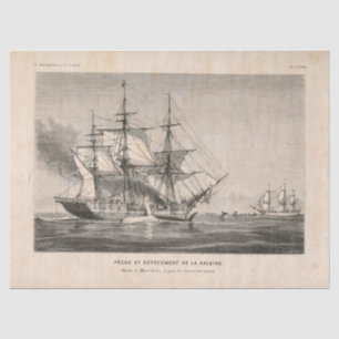  Franse Nautical Boat Ephemera ontkoppeling Tissuepapier