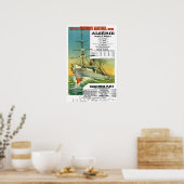 FRANSE OCEAAN-VERVOERSPOSTER POSTER (Keuken)