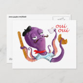 Franse octopus briefkaart (Voorkant / Achterkant)