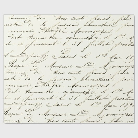 Franse  ontkoppeling van script cadeaupapier (Vlak)