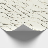 Franse  ontkoppeling van script cadeaupapier (Hoek)
