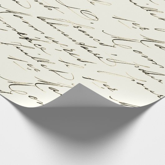 Franse  ontkoppeling van script cadeaupapier (Hoek)