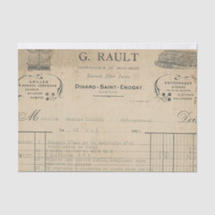 Franse ontvangst tissuepapier