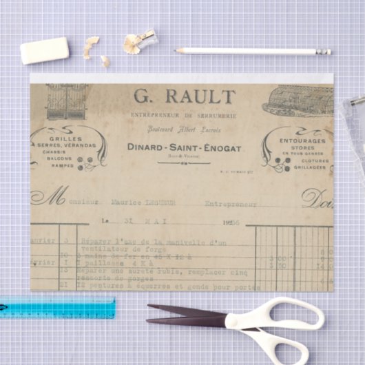 Franse ontvangst tissuepapier (Craft)