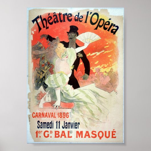 Franse opera gemaskerd bal stijl poster (Voorkant)