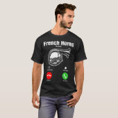 Franse paarden mobiele T-shirt (Voorkant volledig)
