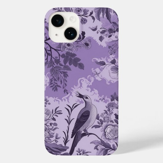 -Franse Paarse Toile Fleurie Case-Mate iPhone Case (Achterkant)