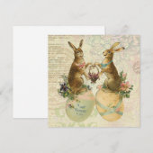 Franse paasbunnies Feestdagenkaart (Voorkant / Achterkant)