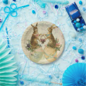  Franse paasbunnies Papieren Bordje (Feest)