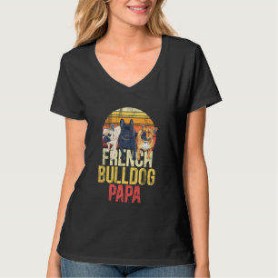 Franse papa Franse buldog T-shirt