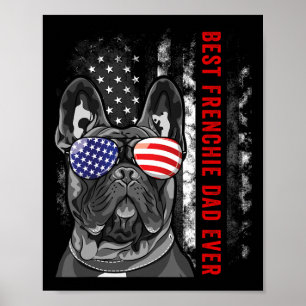 franse papa ooit papa franse bulldog Hondenliefheb Poster