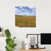 Franse papavers in Zuid-Frankrijk Poster (Thuiskantoor)