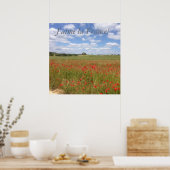 Franse papavers in Zuid-Frankrijk Poster (Keuken)