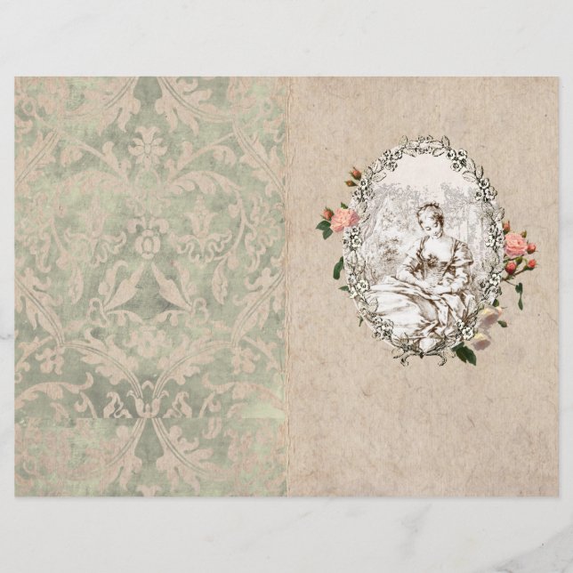  Franse parelroze roze rozenblad Pagina (Voorkant)