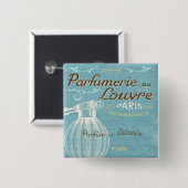 Franse parfum vierkante button 5,1 cm (Voorkant /achterkant)