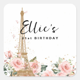 Franse Parijs thema feest Eiffeltoren stickers