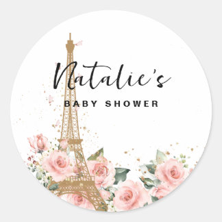 Franse Parijs-thema-stickers met Eiffeltoren Ronde Sticker