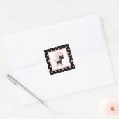Franse Paris Poodle Square Envelope Seals (20) Vierkante Sticker (Envelop)