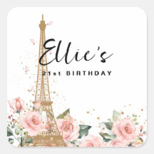 Franse Paris thema feest Eiffeltoren stickers