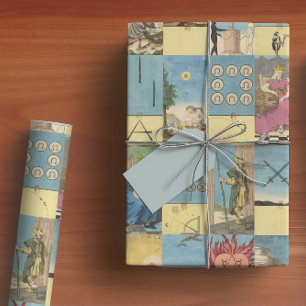  Franse pastelhand getekende tarot Cadeaupapier