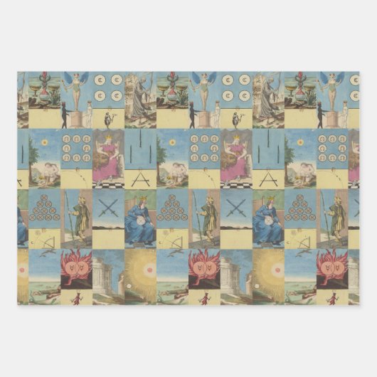  Franse pastelhand getekende tarot Inpakpapier Vel (Voorkant 3)