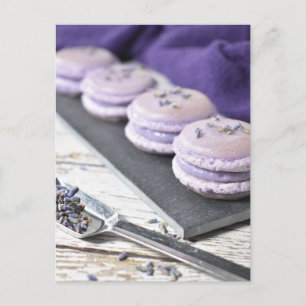 Franse Pastry Lavender Macaron Cookies Briefkaart