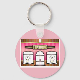 Franse Patisserie Parijs Roze Sleutelhanger