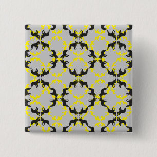 Franse patroon puur vierkante button 5,1 cm