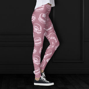 Franse patroonpasteien Cassis Paars roze Treat Leggings