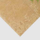 Franse  Pauw Veer Goud Bloemen Damask Tissuepapier (Detail)