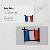 Franse penseelvlag visitekaartje (Voorkant / Achterkant)