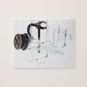 Franse pers (cafetière à zuiger) legpuzzel